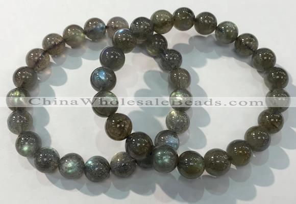 CGB4112 7.5 inches 9mm round labradorite beaded bracelets