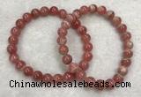 CGB4118 7.5 inches 7.5mm - 8mm round rhodochrosite beaded bracelets