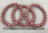 CGB4123 7.5 inches 8.5mm - 9mm round rhodochrosite beaded bracelets