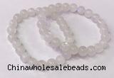 CGB4501 7.5 inches 9mm - 10mm round white moonstone beaded bracelets