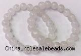 CGB4502 7.5 inches 10mm - 11mm round white moonstone beaded bracelets