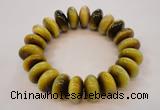 CGB451 8.5 inches 10*19mm rondelle yellow tiger eye gemstone bracelet wholesale