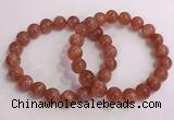 CGB4544 7.5 inches 10mm round golden sunstone beaded bracelets