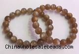 CGB4565 7.5 inches 10mm round golden sunstone beaded bracelets