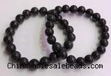 CGB4577 7.5 inches 10mm round black sunstone beaded bracelets