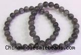 CGB4581 7.5 inches 7mm - 8mm round black sunstone beaded bracelets