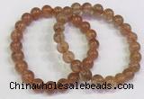 CGB4613 8mm - 9mm round golden rutilated quartz beaded bracelets