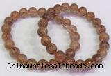 CGB4620 8mm - 9mm round golden rutilated quartz beaded bracelets