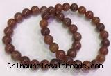 CGB4626 8mm - 9mm round red rutilated quartz beaded bracelets