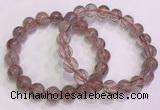 CGB4633 10mm round red rutilated quartz beaded bracelets