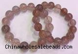 CGB4640 13mm - 14mm round red rutilated quartz beaded bracelets