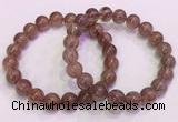 CGB4642 10mm round red rutilated quartz beaded bracelets