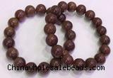 CGB4648 12mm - 13mm round red rutilated quartz beaded bracelets