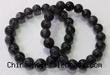 CGB4653 10mm - 11mm round black rutilated quartz beaded bracelets