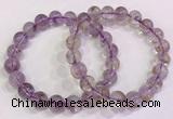 CGB4657 9.5mm - 10mm round purple phantom quartz beaded bracelets