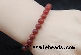 CGB5024 6mm, 8mm round red agate beads stretchy bracelets