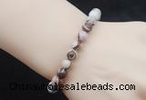 CGB5038 6mm, 8mm round zebra jasper beads stretchy bracelets