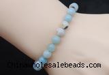 CGB5063 6mm, 8mm round amazonite beads stretchy bracelets