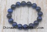 CGB5329 10mm, 12mm round blue tiger eye beads stretchy bracelets