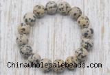 CGB5376 10mm, 12mm round dalmatian jasper beads stretchy bracelets