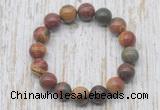 CGB5380 10mm, 12mm round picasso jasper beads stretchy bracelets