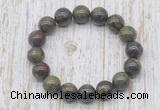 CGB5383 10mm, 12mm round dragon blood jasper beads stretchy bracelets