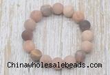 CGB5506 10mm, 12mm round matte sunstone beads stretchy bracelets