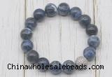CGB5668 10mm, 12mm sodalite beads with zircon ball charm bracelets