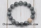 CGB5671 10mm, 12mm eagle eye beads with zircon ball charm bracelets