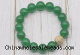 CGB5685 10mm, 12mm candy jade beads with zircon ball charm bracelets