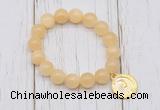 CGB6838 10mm, 12mm honey jade beaded bracelet with alloy pendant