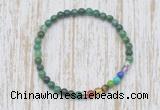 CGB7044 7 chakra 4mm African jade beaded meditation yoga bracelets