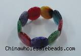 CGB705 8 inches 25*30mm agate gemstone bracelet wholesale