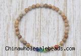 CGB7071 7 chakra 4mm picture jasper beaded meditation yoga bracelets