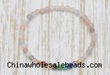 CGB7103 7 chakra 4mm rainbow moonstone beaded meditation yoga bracelets