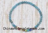 CGB7109 7 chakra 4mm apatite beaded meditation yoga bracelets