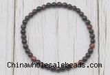 CGB7204 4mm tiny red tiger eye beaded meditation yoga bracelets