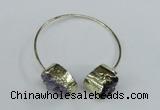 CGB721 15*20mm oval druzy amethyst gemstone bangles wholesale