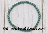 CGB7216 4mm tiny malachite beaded meditation yoga bracelets