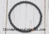 CGB7233 4mm tiny black onyx beaded meditation yoga bracelets