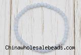 CGB7234 4mm tiny blue lace agate beaded meditation yoga bracelets