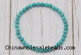 CGB7254 4mm tiny turquoise beaded meditation yoga bracelets