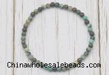 CGB7255 4mm tiny African turquoise beaded meditation yoga bracelets