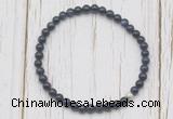 CGB7258 4mm tiny blue goldstone beaded meditation yoga bracelets