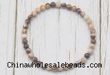 CGB7270 4mm tiny Australian zebra jasper beaded meditation yoga bracelets