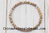 CGB7271 4mm tiny picture jasper beaded meditation yoga bracelets