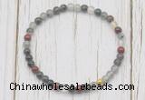 CGB7277 4mm tiny blood jasper beaded meditation yoga bracelets