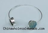 CGB728 15mm coin druzy agate gemstone bangles wholesale