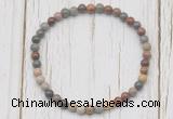 CGB7280 4mm tiny polychrome jasper beaded meditation yoga bracelets