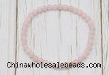 CGB7293 4mm tiny pink morganite beaded meditation yoga bracelets